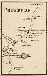 Poughquag, New York 1858 Old Town Map Custom Print - Dutchess Co.