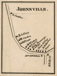 Johnsville, New York 1858 Old Town Map Custom Print - Dutchess Co.