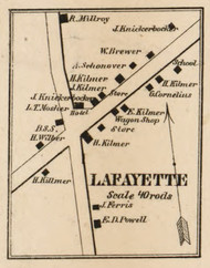 Lafayette, New York 1858 Old Town Map Custom Print - Dutchess Co.