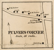 Pulvers Corner, New York 1858 Old Town Map Custom Print - Dutchess Co.