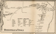 Myersville and Tivoli, New York 1858 Old Town Map Custom Print - Dutchess Co.