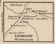 Lithgow, New York 1858 Old Town Map Custom Print - Dutchess Co.