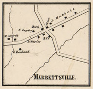 Mabbettsville, New York 1858 Old Town Map Custom Print - Dutchess Co.