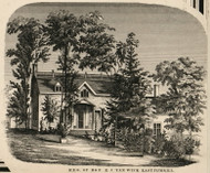 Res. of Hon. R.C. Van Wyck, New York 1858 Old Town Map Custom Print - Dutchess Co.