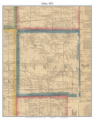 Alden, New York 1855 Old Town Map Custom Print - Erie Co.