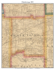Cheektowaga, New York 1855 Old Town Map Custom Print - Erie Co.