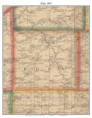 Eden, New York 1855 Old Town Map Custom Print - Erie Co.