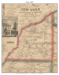 Evans, New York 1855 Old Town Map Custom Print - Erie Co.