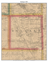 Holland, New York 1855 Old Town Map Custom Print - Erie Co.