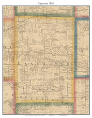 Lancaster, New York 1855 Old Town Map Custom Print - Erie Co.