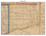 Sardinia, New York 1855 Old Town Map Custom Print - Erie Co.