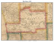 West Seneca, New York 1855 Old Town Map Custom Print - Erie Co.