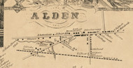 Alden Village, New York 1855 Old Town Map Custom Print - Erie Co.