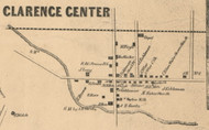 Clarence Center, New York 1855 Old Town Map Custom Print - Erie Co.