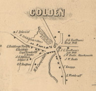 Colden Village, New York 1855 Old Town Map Custom Print - Erie Co.