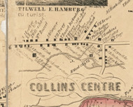 Collins Centre, New York 1855 Old Town Map Custom Print - Erie Co.