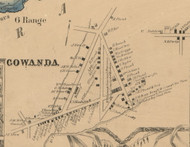 Gowanda, New York 1855 Old Town Map Custom Print - Erie Co.