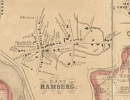East Hamburg Village, New York 1855 Old Town Map Custom Print - Erie Co.