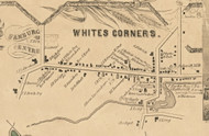 Whites Corners, New York 1855 Old Town Map Custom Print - Erie Co.