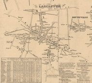 Lancaster Village, New York 1855 Old Town Map Custom Print - Erie Co.