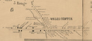 Wales Center, New York 1855 Old Town Map Custom Print - Erie Co.