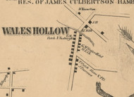 Wales Hollow, New York 1855 Old Town Map Custom Print - Erie Co.