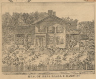 Res. of Benjamin Baker, New York 1855 Old Town Map Custom Print - Erie Co.
