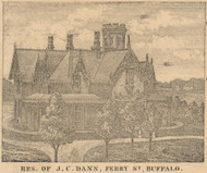 Res. of J.C. Dann, New York 1855 Old Town Map Custom Print - Erie Co.