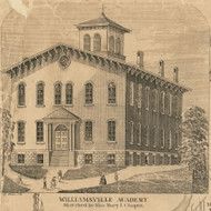 Williamsville Academy, New York 1855 Old Town Map Custom Print - Erie Co.
