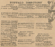 Buffalo Directory Part 3, New York 1855 Old Town Map Custom Print - Erie Co.
