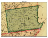 Essex, New York 1858 Old Town Map Custom Print - Essex Co.