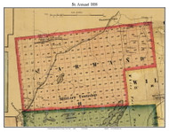St. Armand, New York 1858 Old Town Map Custom Print - Essex Co.