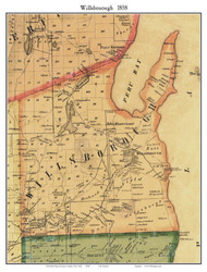 Willsborough, New York 1858 Old Town Map Custom Print - Essex Co.