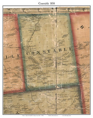 Constable, New York 1858 Old Town Map Custom Print - Franklin Co.
