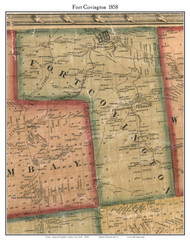 Fort Covington, New York 1858 Old Town Map Custom Print - Franklin Co.