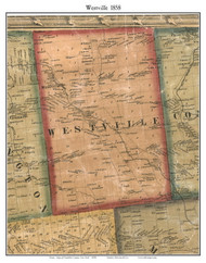 Westville, New York 1858 Old Town Map Custom Print - Franklin Co.
