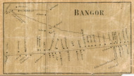 Bangor Village, New York 1858 Old Town Map Custom Print - Franklin Co.