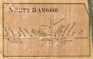 North Bangor, New York 1858 Old Town Map Custom Print - Franklin Co.