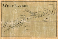 West Bangor, New York 1858 Old Town Map Custom Print - Franklin Co.