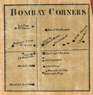 Bombay Corners, New York 1858 Old Town Map Custom Print - Franklin Co.
