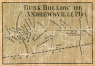 Burke Hollow & Andrewsville, New York 1858 Old Town Map Custom Print - Franklin Co.