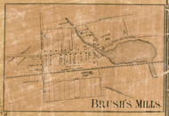 Brush Mills, New York 1858 Old Town Map Custom Print - Franklin Co.