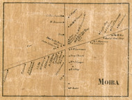 Moira Village, New York 1858 Old Town Map Custom Print - Franklin Co.