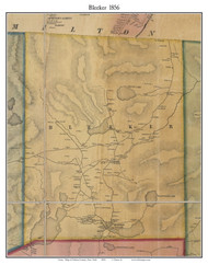 Bleeker, New York 1856 Old Town Map Custom Print - Fulton Co.