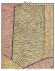 Caroga, New York 1856 Old Town Map Custom Print - Fulton Co.