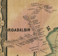 Broadalbin Village, New York 1856 Old Town Map Custom Print - Fulton Co.