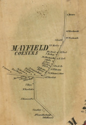 Mayfield Corners, New York 1856 Old Town Map Custom Print - Fulton Co.