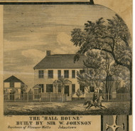 The Hall House, New York 1856 Old Town Map Custom Print - Fulton Co.
