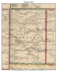 Oakfield, New York 1854 Old Town Map Custom Print - Genesee Co.