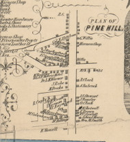 Pine Hill, New York 1854 Old Town Map Custom Print - Genesee Co.